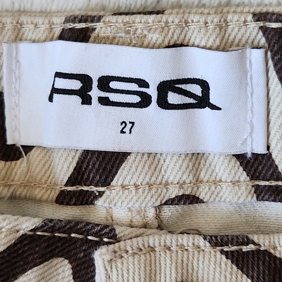 Shorts RSQ women's 27 zig zag pattern tan & brown - Picture 3 of 7